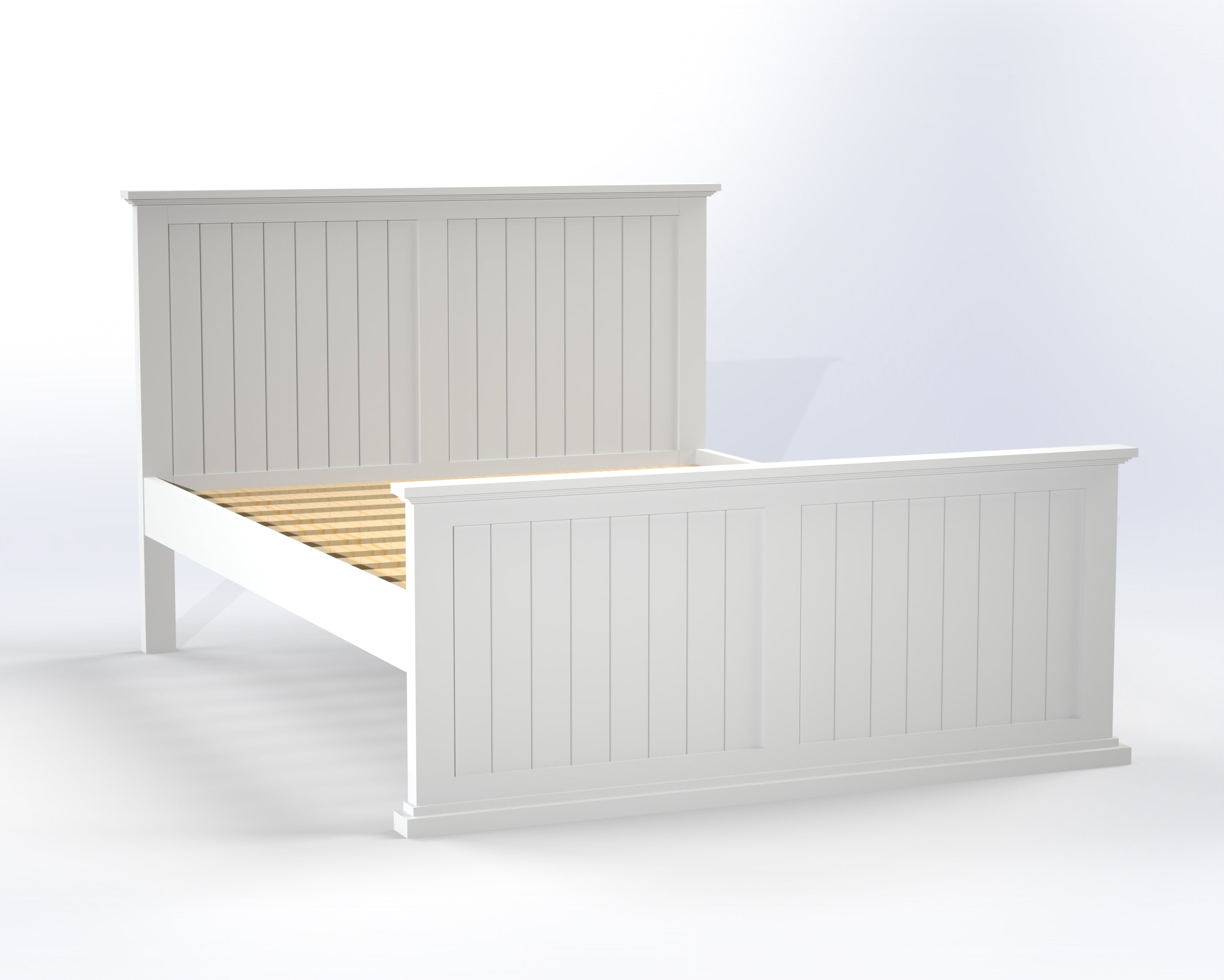DOUBLE OR QUEEN HAMPTON (CUSTOM MADE) 4 PIECE (TALLBOY) BEDROOM SUITE - ASSORTED COLOURS