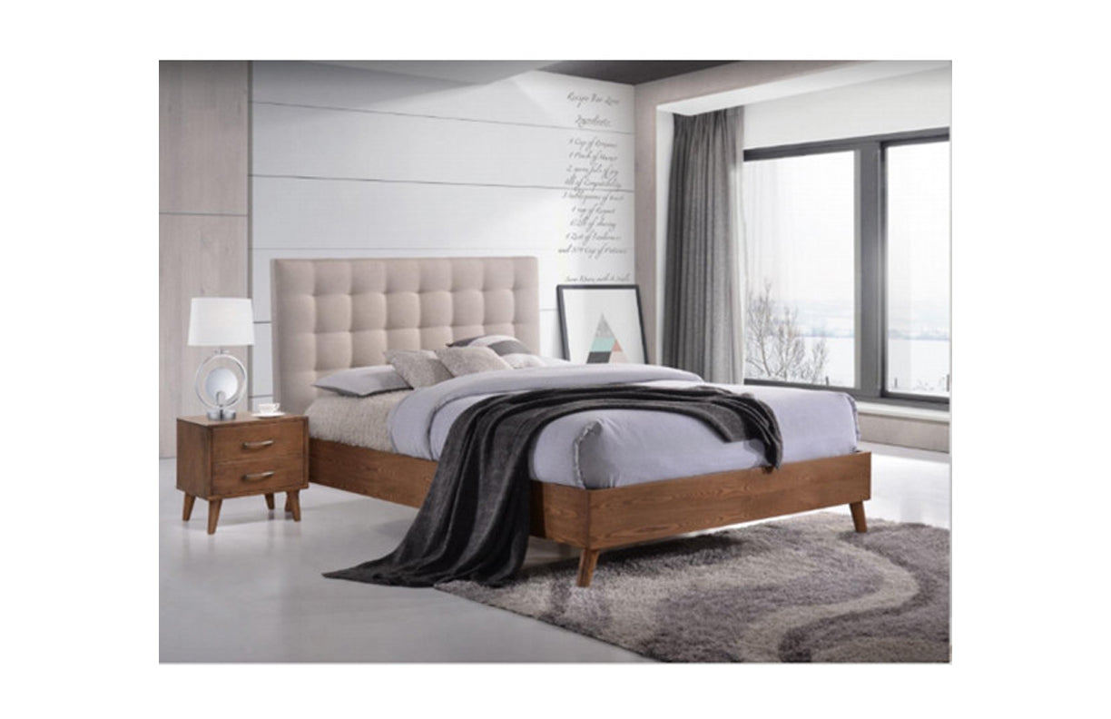AMINA KING 4 PIECE TALLBOY BEDROOM SUITE - (14-15-15-19-1) - 2 TONE 