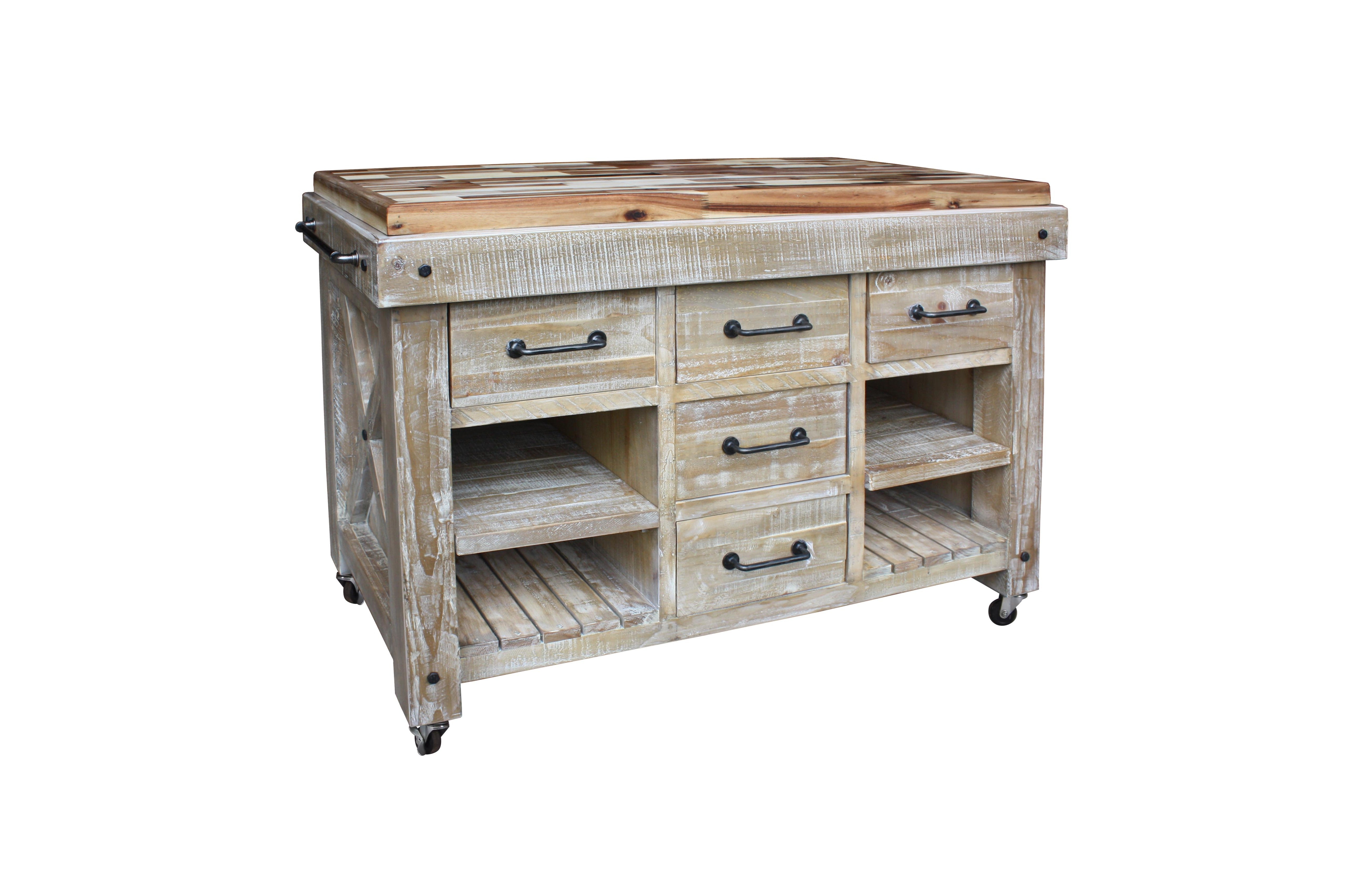 ANTONIO TIMEWORN BUTCHERS BLOCK - 1250(W) - RUSTIC WHITE