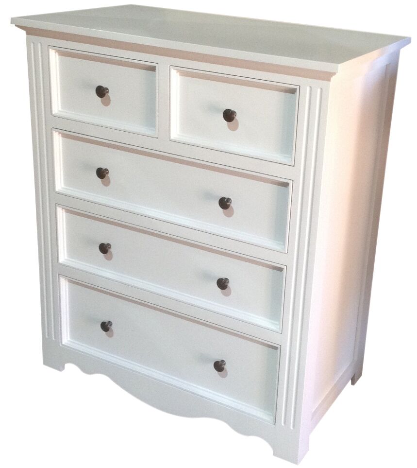 ANZAC (AUSSIE MADE) QUEEN 4 PIECE TALLBOY BEDROOM SUITE - WHITE