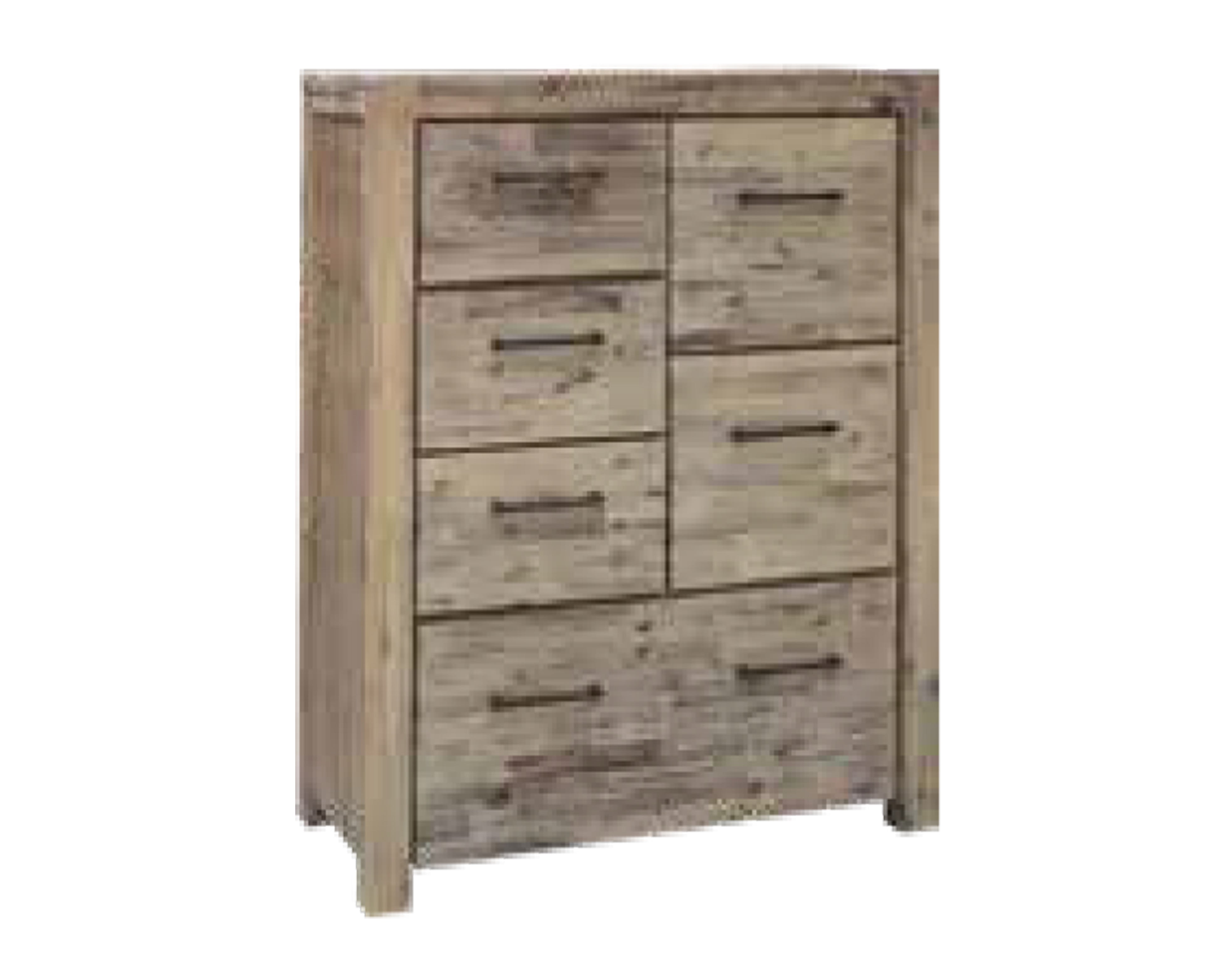 WINSLOW ACACIA 6 DRAWERS LARGE TALLBOY - AS PICTURED
