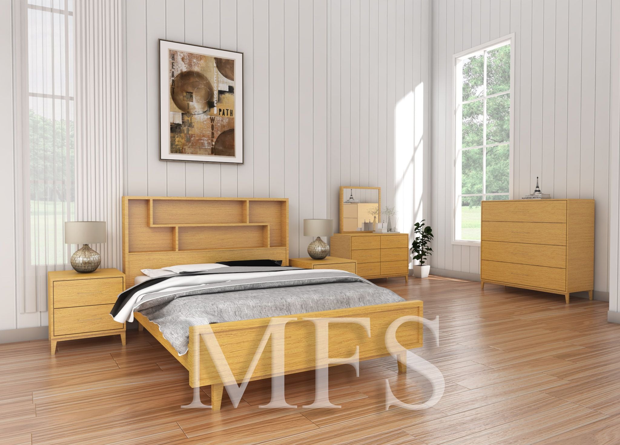 DOUBLE OR QUEEN ANTARCTICA (AUSSIE MADE) 4 PIECE (TALLBOY) BEDROOM SUITE - ASSORTED COLOURS