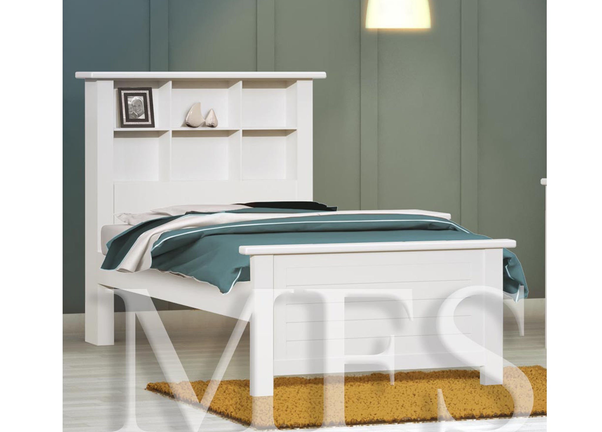 KING SINGLE ASPIRE / DAMION (CUSTOM MADE) BOOKEND BED - ASSORTED COLOURS