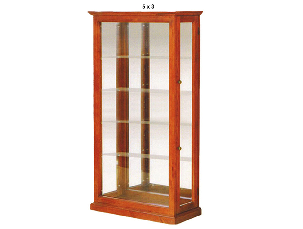 AVA (AUSSIE MADE) CRYSTAL LOWLINE DISPLAY WITH SIDES DOORS AND MIRRORED BACK CABINET COLLECTION - ASSORTED STAINED COLOURS - STARTING FROM $1299