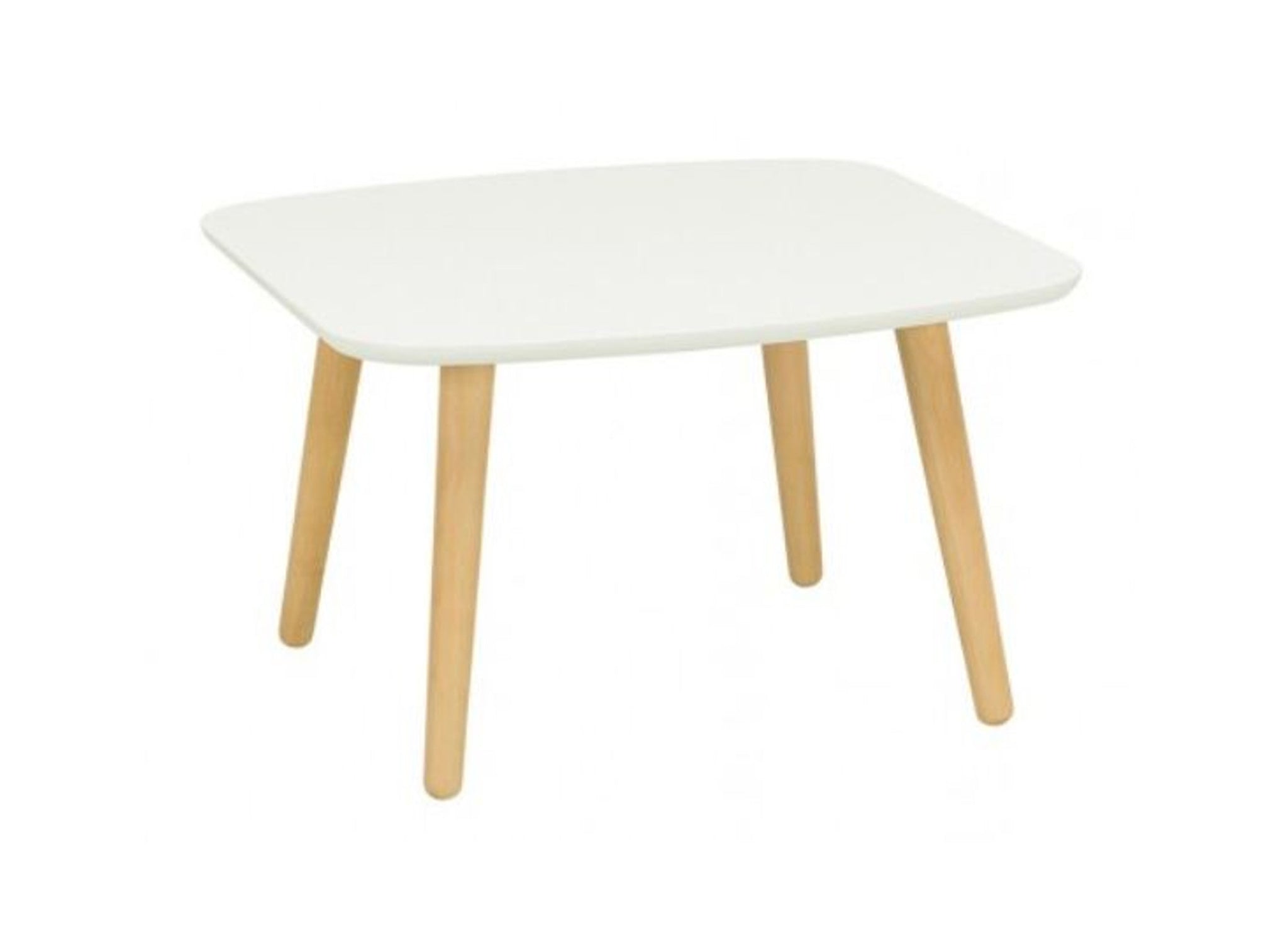 BANJI MODERN  LOW COFFEE TABLE - 600(W) X 600(D) - WHITE