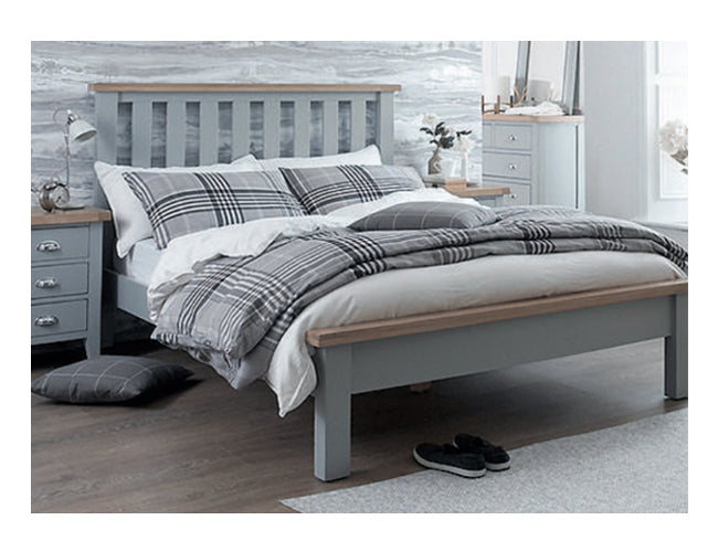 SINGLE SPENCER (TT-30-G) BED FRAME ONLY - GREY / LIGHT OAK (2 TONE)