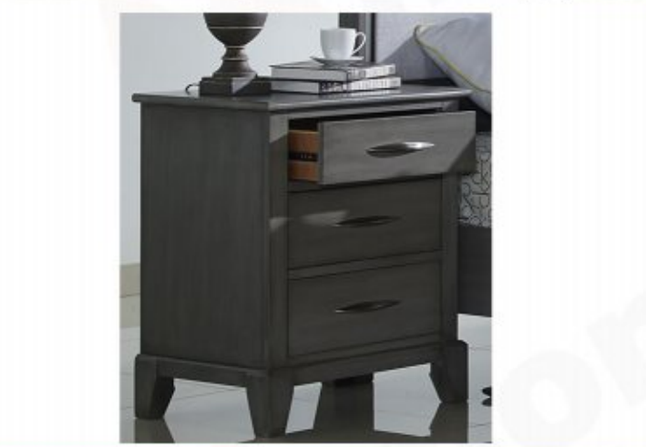 MIDASCO   3 DRAWERS BEDSIDE TABLE - (MODEL - 10-13-19-12-25-14) - GREY
