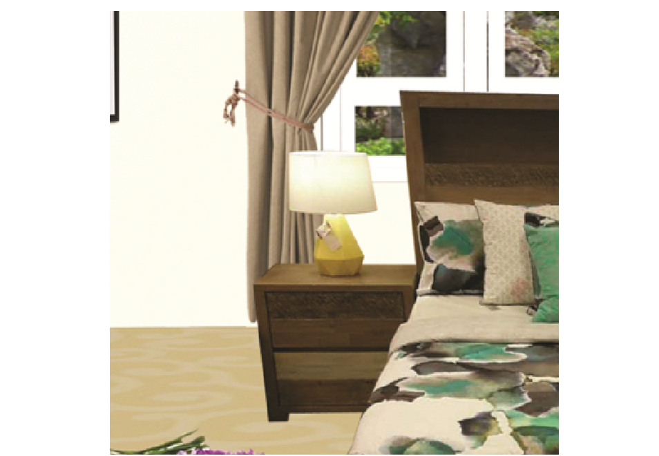 COASTAL  TASIE OAK BEDSIDE TABLE - COLOUR AS PICTURED