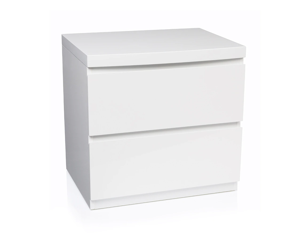 ROGAN KING 6  PIECE (THE LOT) BEDROOM SUITE - BED WITH LEAD LIGHT    (MODEL:LS 718 K)  - HIGH  GLOSS WHITE