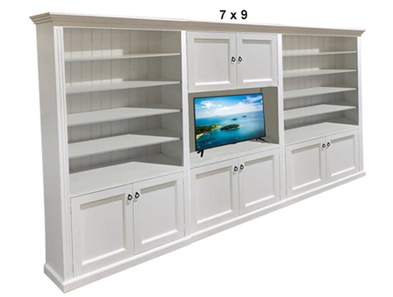 BAYSIDE (AUSSIE MADE) 8 DOOR WALL / TV UNIT TRIPLE COLLECTION - ASSORTED PAINTED / STAINED COLOURS - STARTING FROM $3699