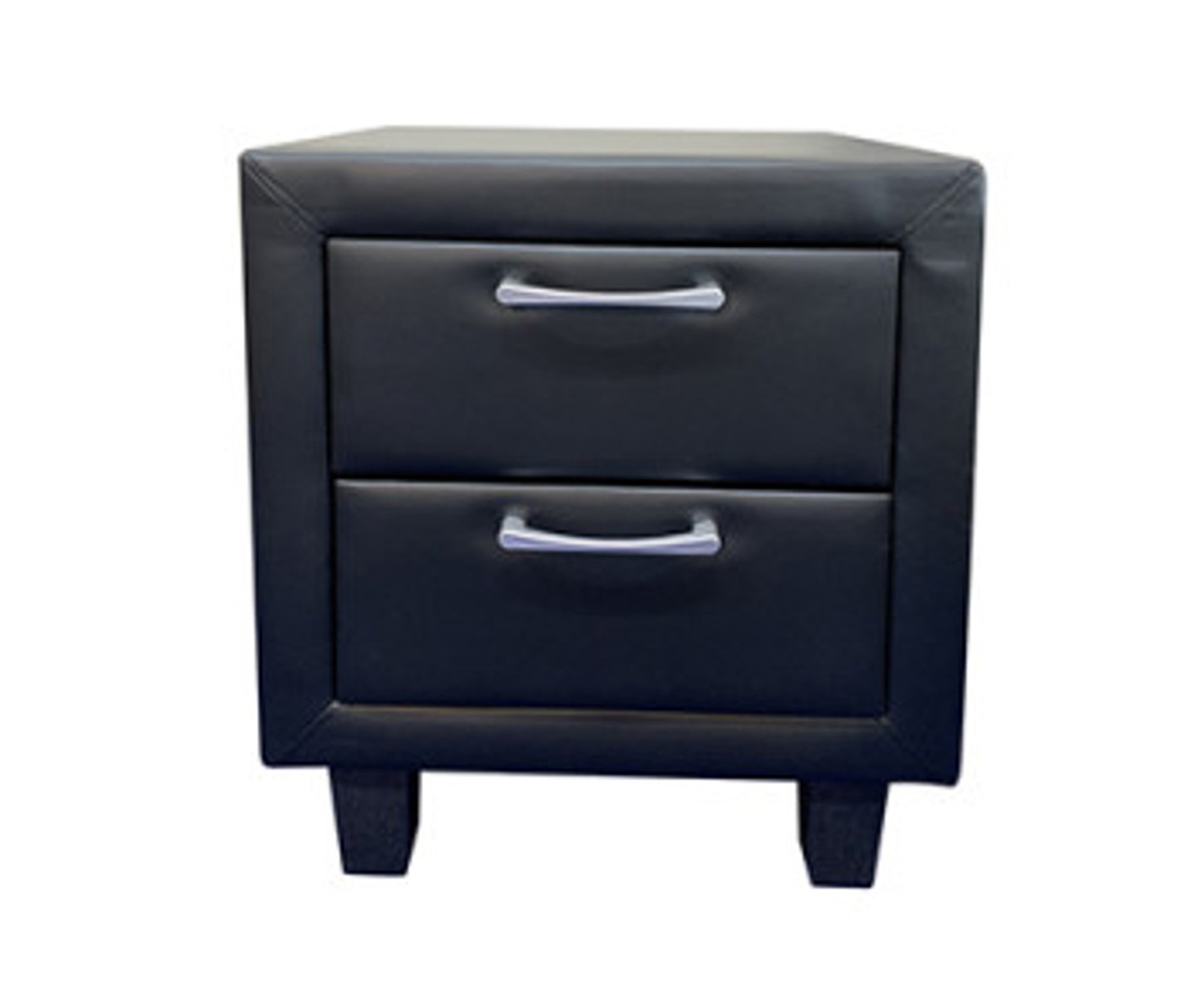 CAHRLEIGH 2 DRAWER BEDSIDE TABLE - BLACK