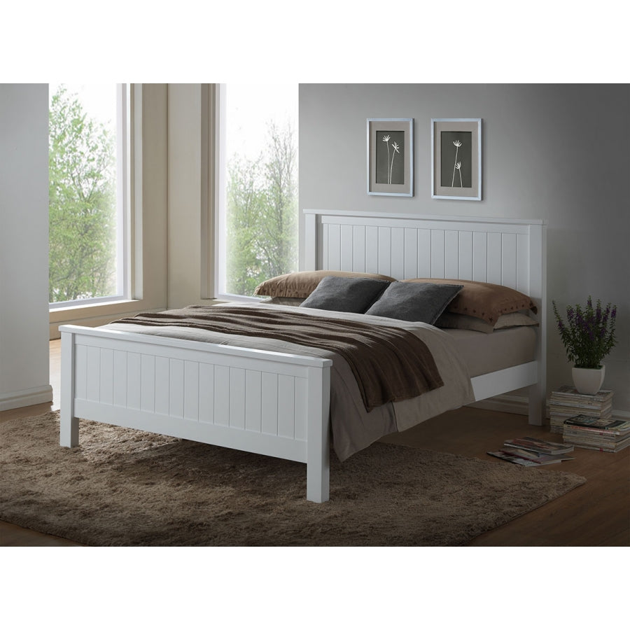 EMPRESS KING 6 PIECE HARDWOOD / MDF (THE LOT)  BEDROOM SUITE - WHITE