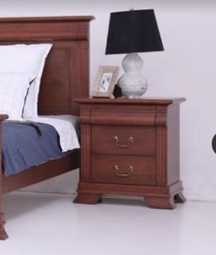 BRADLEY 3 DRAWER BEDSIDE TABLE - (MODEL:3-1-18-15-12-9-14-5) - AS PICTURED