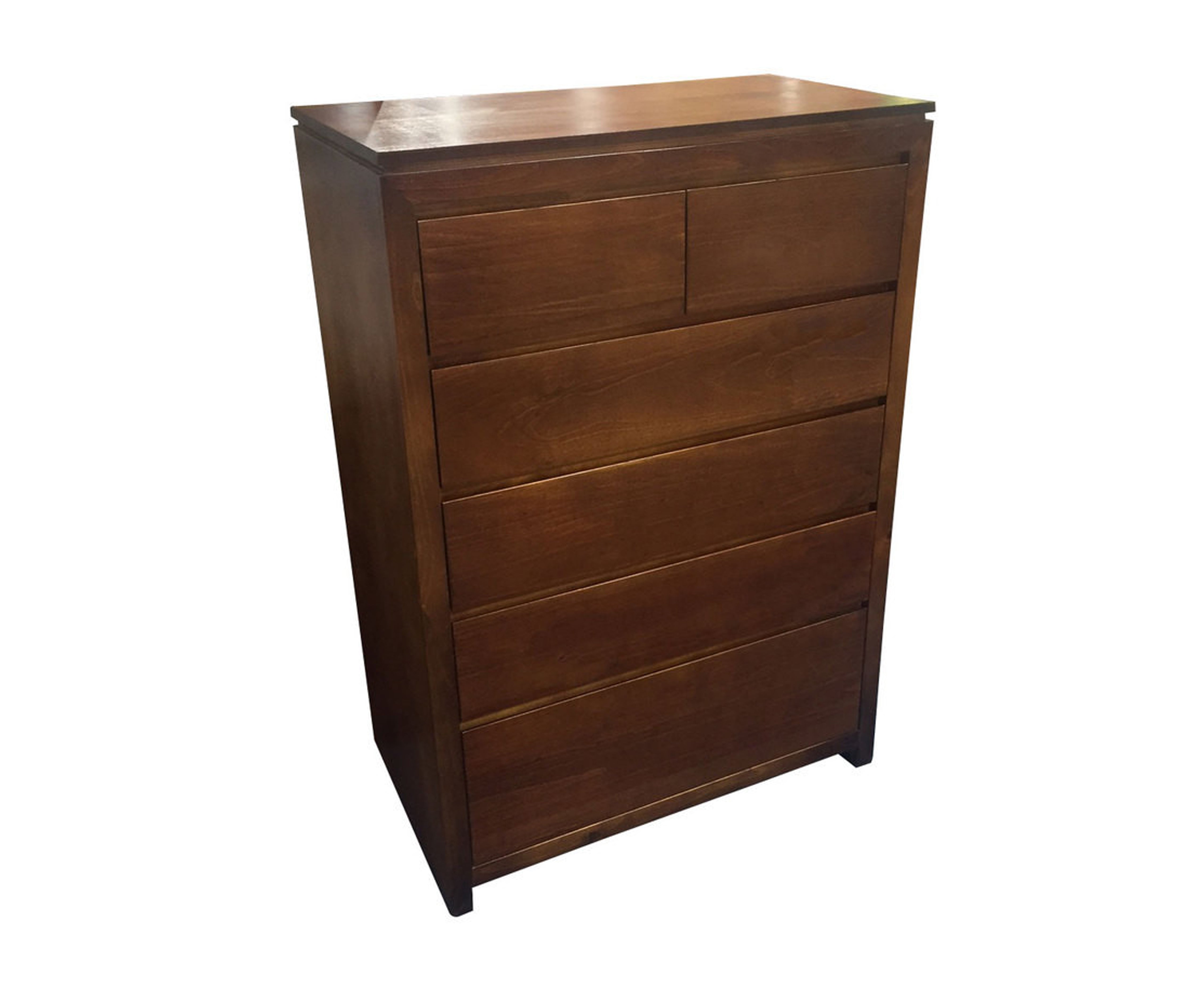 CELINE (AUSSIE MADE) FINGERGROOVE 6 DRAWER TALLBOY -1300(H) X 900(W) - ASSORTED COLOURS