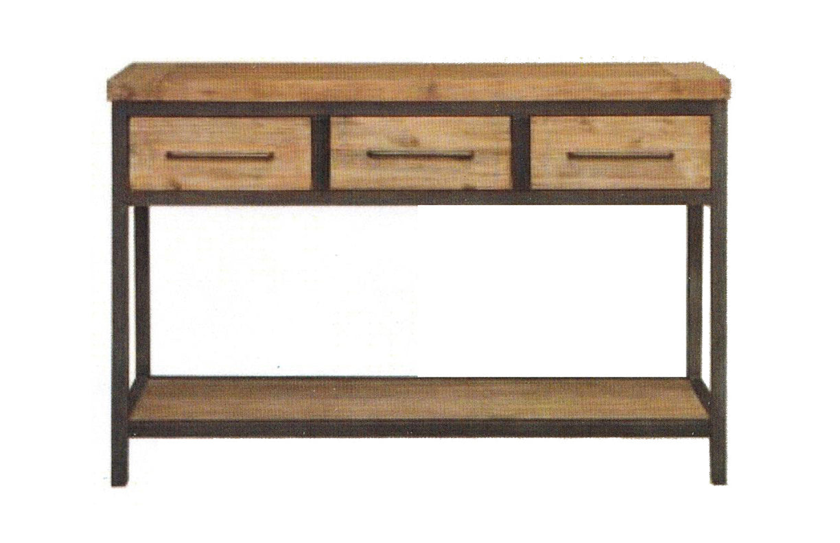 CEMBER CONSOLE TABLE WITH THREE DRAWERS -780(H) X 1165(W X  420(D) - ( 16-15-18-20-12-1-14-4) - WALNUT