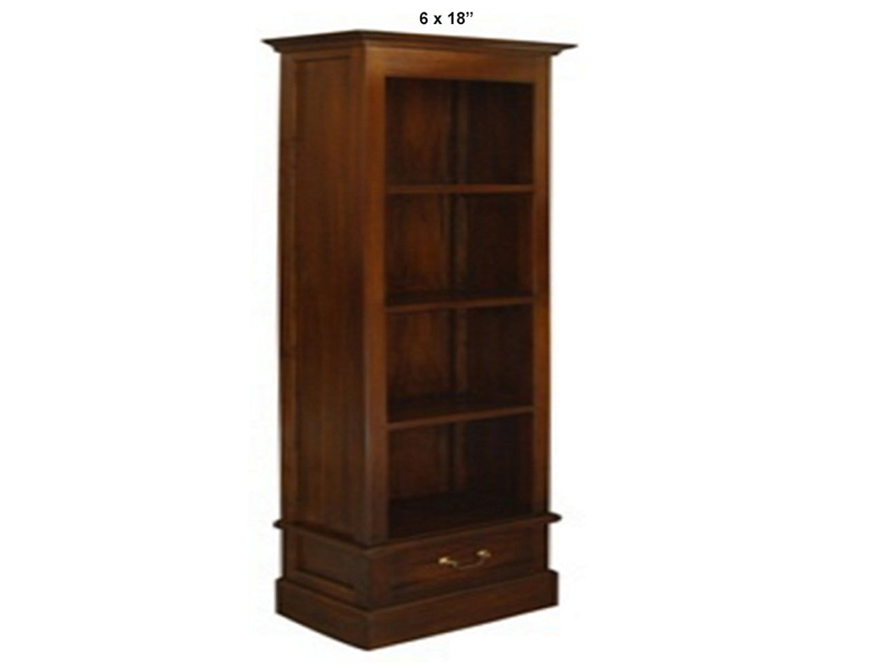 CENTRAL 1 DRAWER BOOKCASE COLLECTION - ASSORTED STAINED / PAINTED COLOURS - STARTING FROM $649