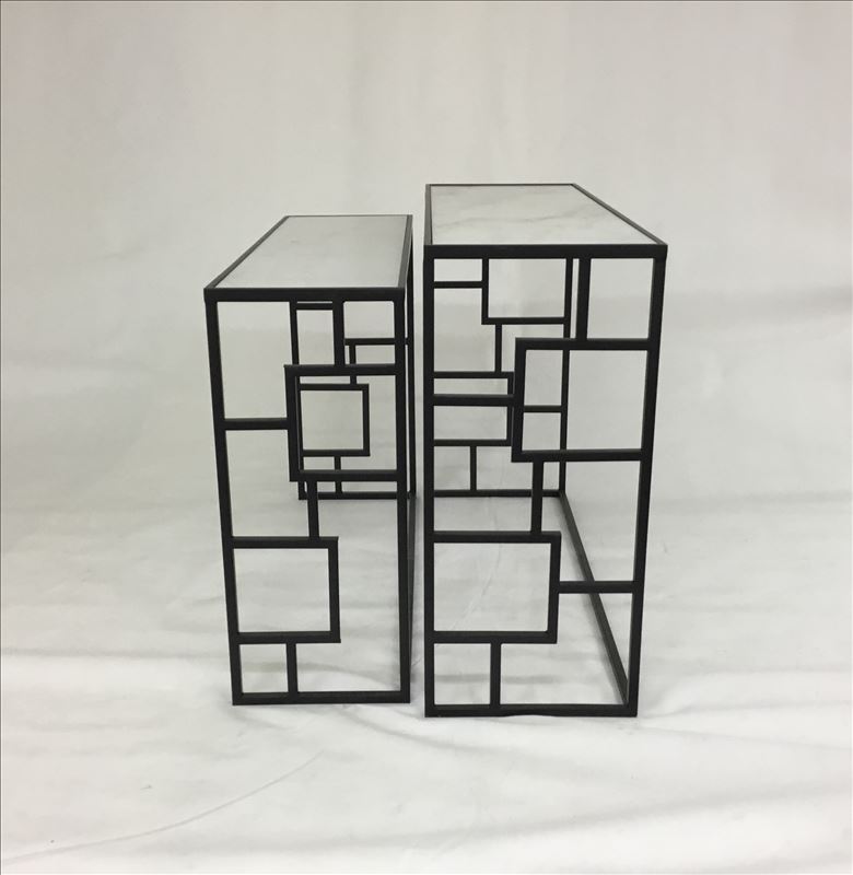 CINDY (E144593) CONSOLE TABLE (SET OF 2) - 770(H) x 1070(W) - MATTE BLACK