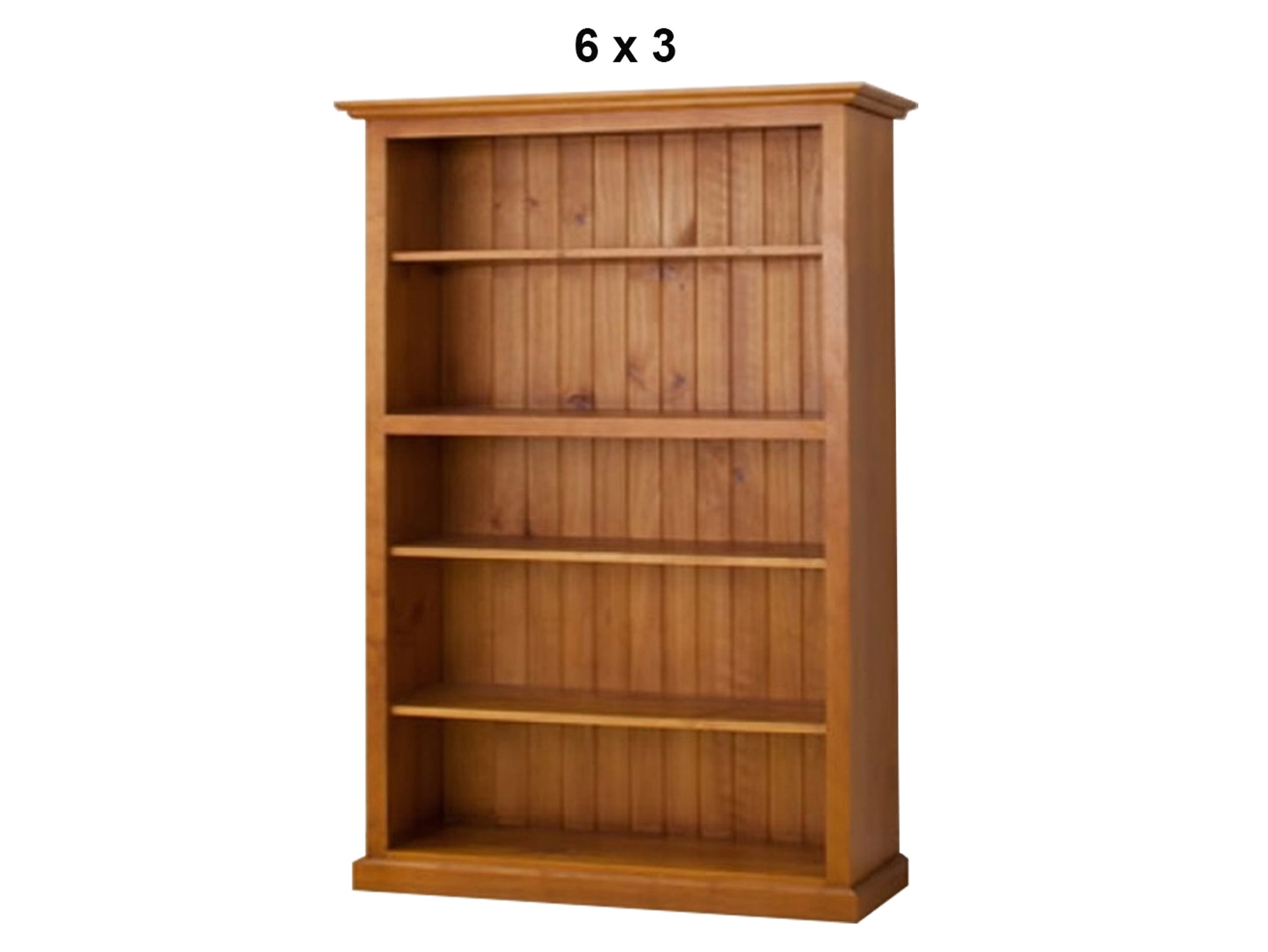 NOLAN (AUSSIE MADE) HIGHLINE BOOKCASE WITH MIDDLE 40MM TRIMM COLLECTION - ASSORTED STAINED COLOURS - STARTING FROM $649
