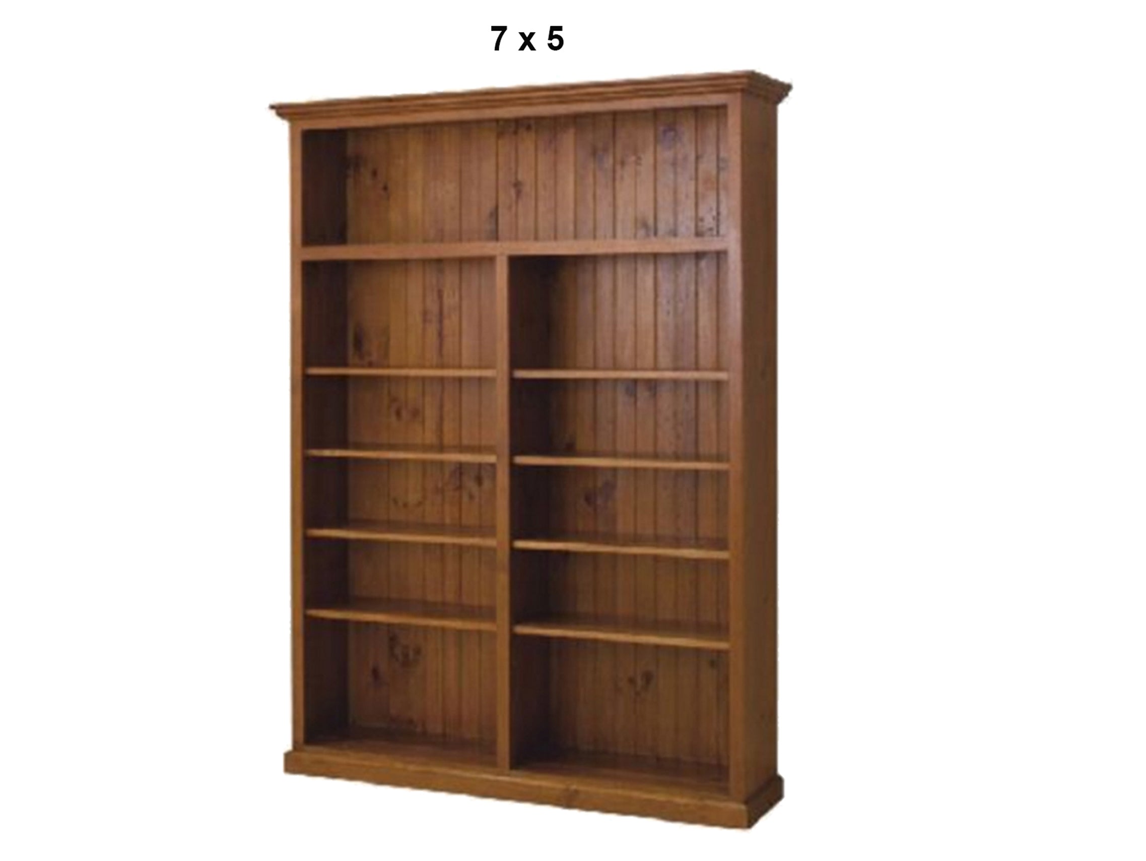 NOLAN (AUSSIE MADE) HIGHLINE BOOKCASE WITH MIDDLE 40MM TRIMM COLLECTION - ASSORTED STAINED COLOURS - STARTING FROM $649
