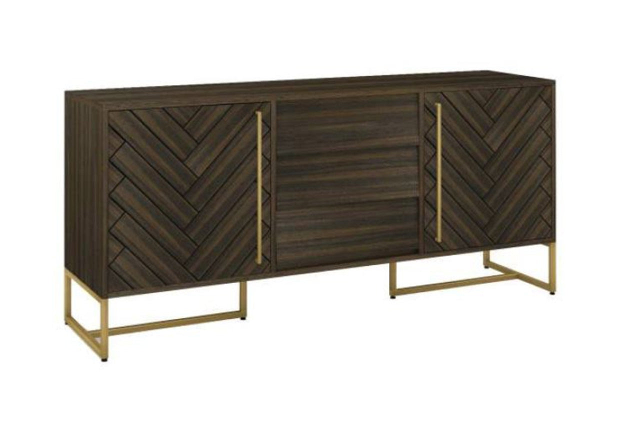 COUNTRY 2 DOORS 3 DRAWERS SIDEBOARD BUFFET  WITH METAL LEGS (18-15-13-1) - 800(H) X 1800(W) - TESKY