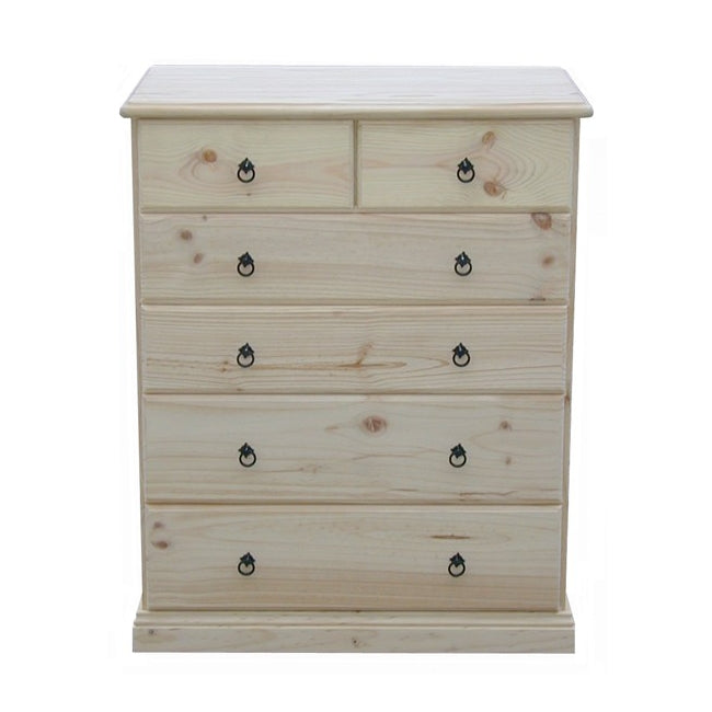 DARWIN BOOKEND DELUXE (AUSSIE MADE) 6 DRAWER TOP SPLIT (2 OVER 4) TALLBOY (CSA316) -950(W) X 1180(H)- ASSORTED COLORS
