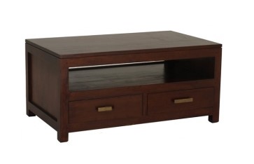 MILAN 4 DRAWER COFFEE TABLE (CT 004 PNM) -  1000(W) X 600(D) - MAHOGANY OR CHOCOLATE