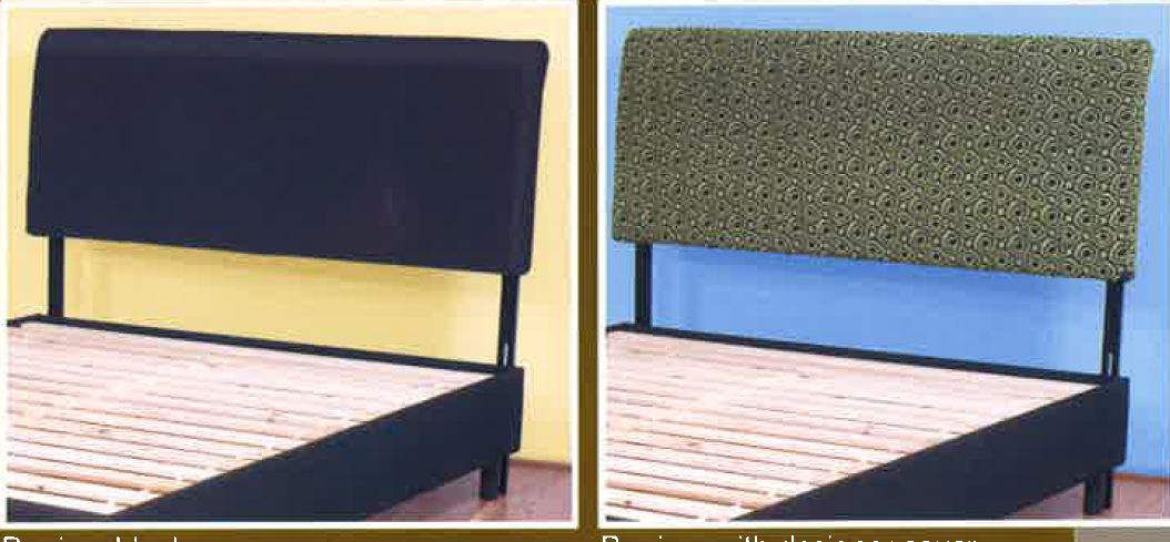   KING BERIMA FABRIC BED HEAD ONLY   - ASSORTED COLOURS (W/B FABRIC)
