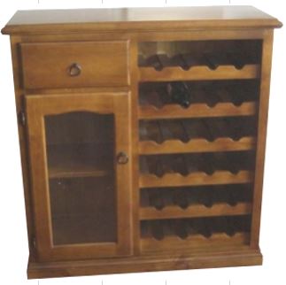 KENT WINE RACK (AUSSIE MADE) - 1 DRAWER / 1 DOOR - ASSORTED STAINED COLOURS