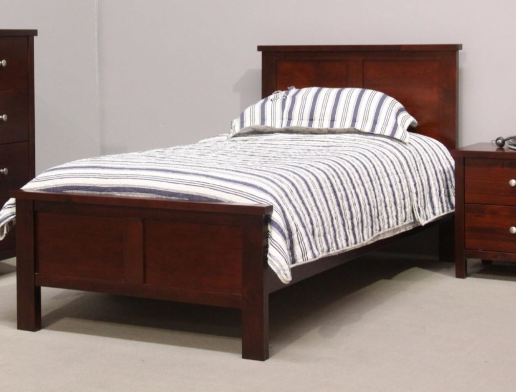 KING SINGLE THERON PANEL BED - (MODEL:2-9-12-12-29) - AS PICTURED