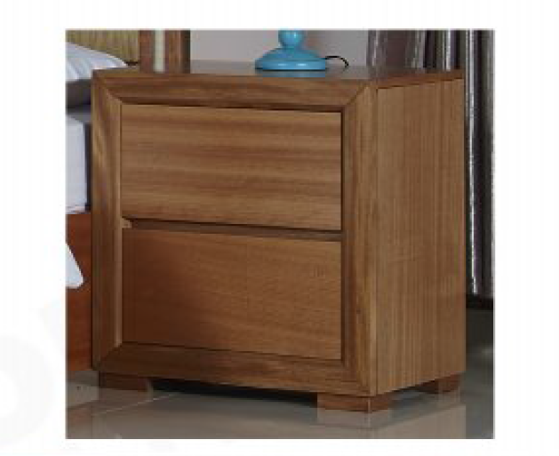 DUAS   BEDSIDE WITH 2 DRAWERS - (MODEL 1-21-4-18-5-25) - MAPLE