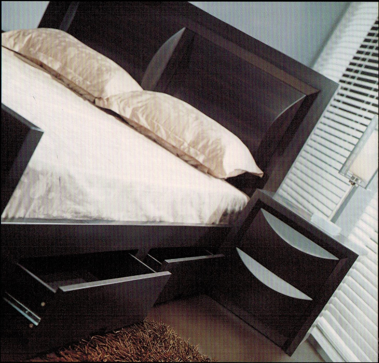 EVITA 2 DRAWER BEDSIDE TABLE - WALNUT