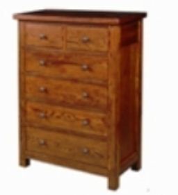 DUOLYN 6 DRAWER TALLBOY (MODEL:16-1-1-13-15-21-914-20) -  1200(H) x 900(W) -WARM TEAK