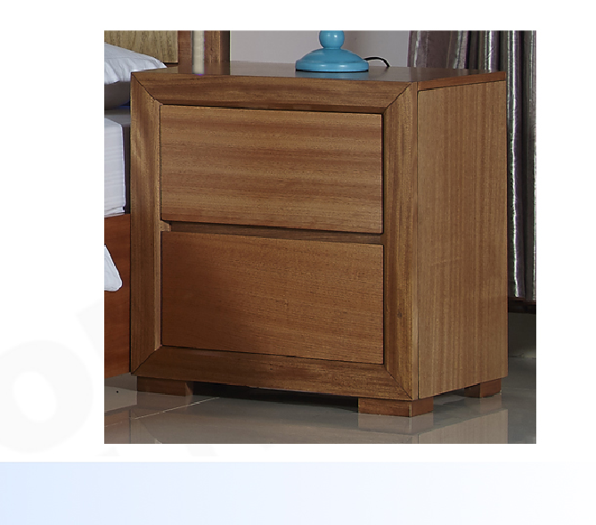 DUAS (614) KING   6 PIECE DRESSER BEDROOM SUITE WITH  LED LIGHTS ON BEDHEAD  (MODEL 1-21-4-18-5-25) - MAPLE