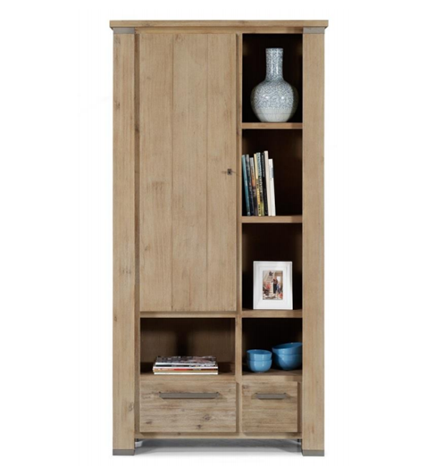  INTRO  HIGHBOARD  WITH 2 DRAWER, 1 DOOR - 2000(H) x 1000(W) -CARAMEL 