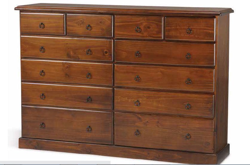 JESSICA / URBAN (AUSSIE MADE) THICK TOP 12 DRAWER CHEST - 1200(H) x 1800(W) - ASSORTED COLOURS