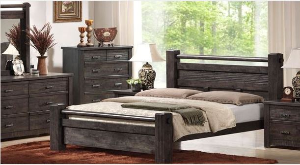 KING ASHCOURT BED (5-4-9-19-15-14) - CHARCOAL