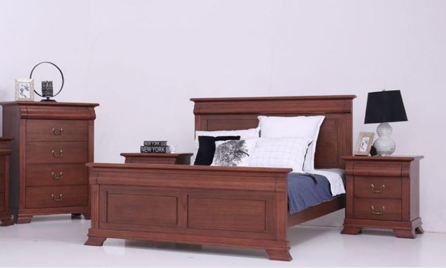  BRADLEY   KING  4  PIECE (TALLBOY )  BEDROOM SUITE - (MODEL:3-1-18-15-12-9-14-5)  -  AS PICTURED