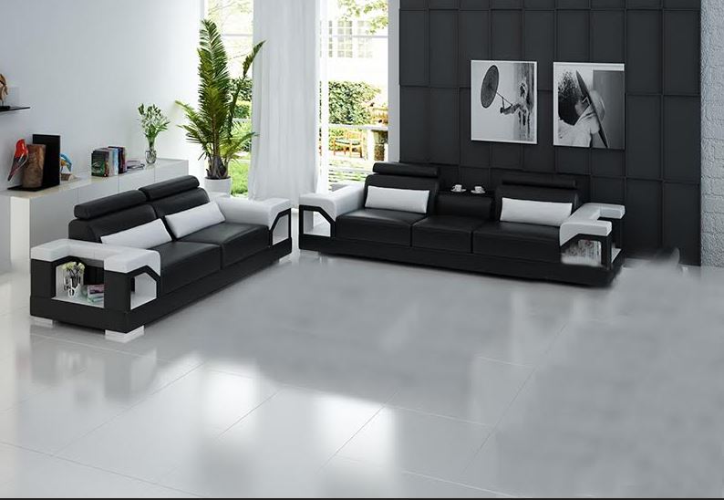 TILI LEATHERETTE  3 SEATER + 2  SEATER LOUNGE  (MODEL- G8010D)   - CHOICE OF LEATHER & ASSORTED COLOURS AVAILABLE
