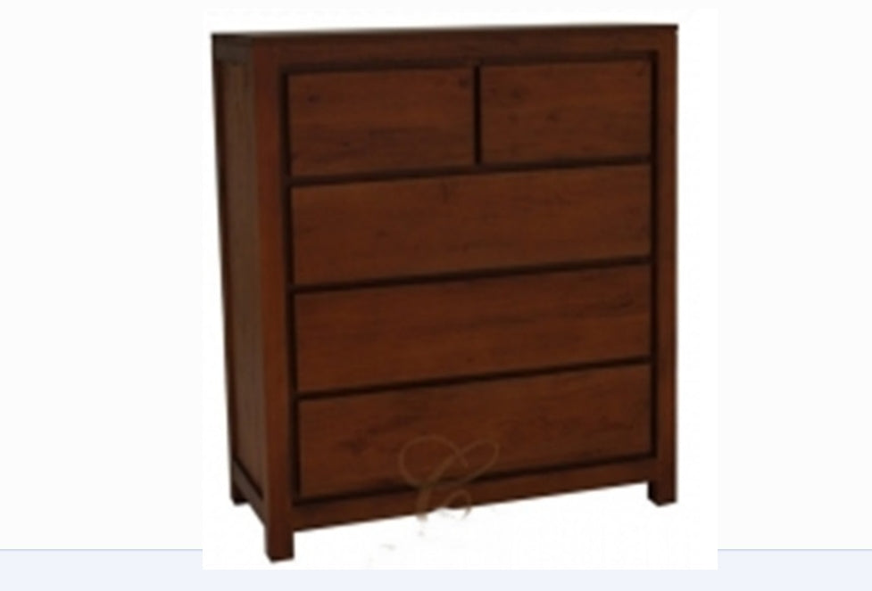 AMSTERDAM 5 DRAWER TALLBOY  (TB 005 TA  ) - 1200(H) X 1100(W)- ASSORTED COLOURS