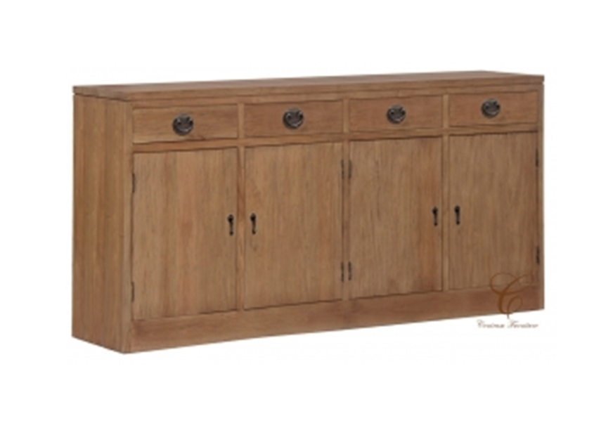 VIENNA 4 DOOR 4DRAWER BUFFET -SB 404 VIE  - 900(H) X 1820(W) - NATURAL TEAK