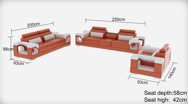 TILI LEATHERETTE 3 SEATER + 2  SEATER + 1 SEATER LOUNGE SUITE (MODEL- G8010D) EXCLUDING COFFEE TABLE  - CHOICE OF LEATHER & ASSORTED COLOURS AVAILABLE