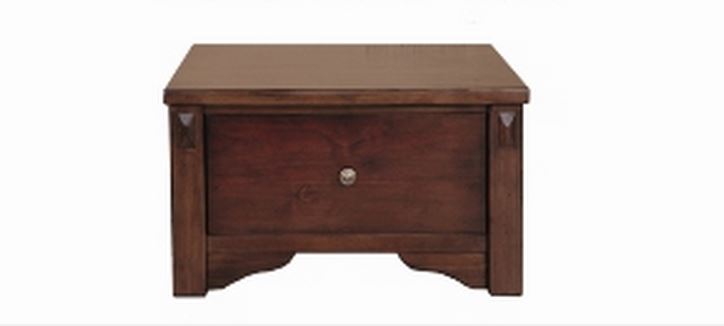 FABULOS 1 DRAWER LAMP TABLE - (MODEL-16-9-14-14-1-3-12-5) -  HAZELNUT