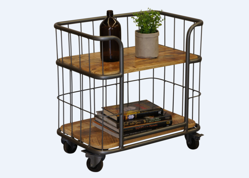 BUTLER  RACK    630(H) X 610(W) -  RUSTIC MANGO