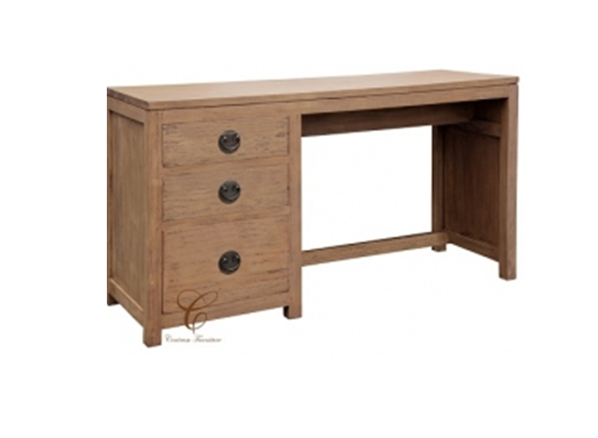   VIENNA  3 DRAWER DESK  (DK 003 VIE) -1500(W) X 500(D) - NATURAL TEAK