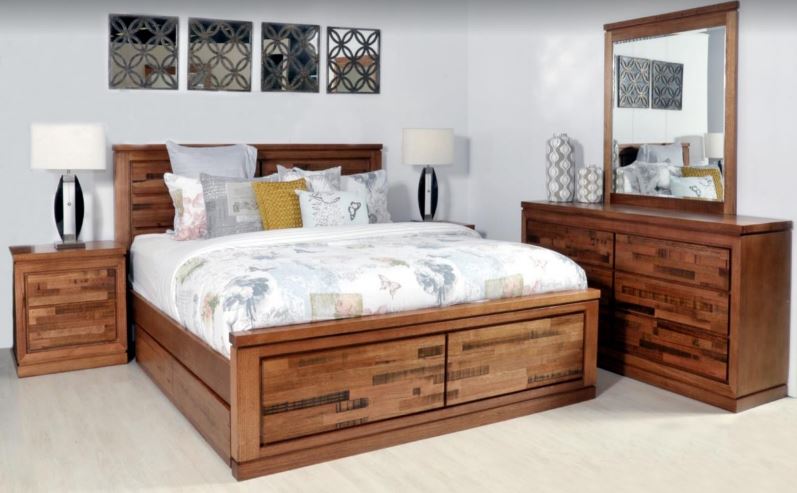 BERTROSE KING 6 PIECE (DRESSER) BEDROOM SUITE - (MODEL:3-1-18-12-9-19-12-5) - AS PICTURED