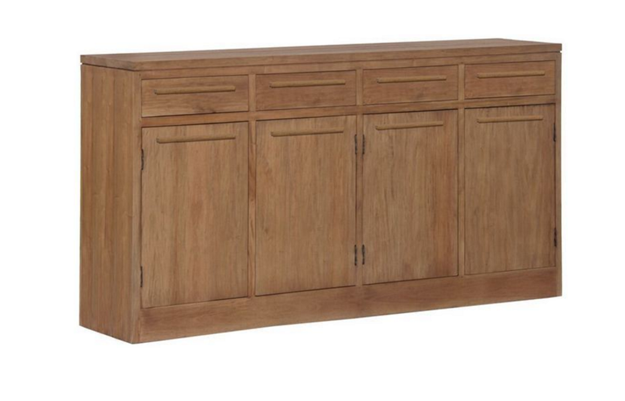 VENICE 4 DOOR 4 DRAWER BUFFET - 900(H) X 1820(W)  -  NATURAL TEAK