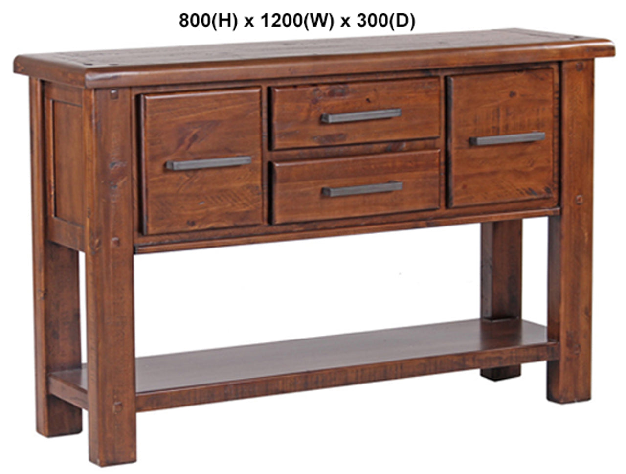 CARGO (AUSSIE MADE) CONSOLE / HALLWAY TABLE WITH 4 DRAWERS COLLECTION - ASSORTED STAINED COLOURS - STARTING FROM $899