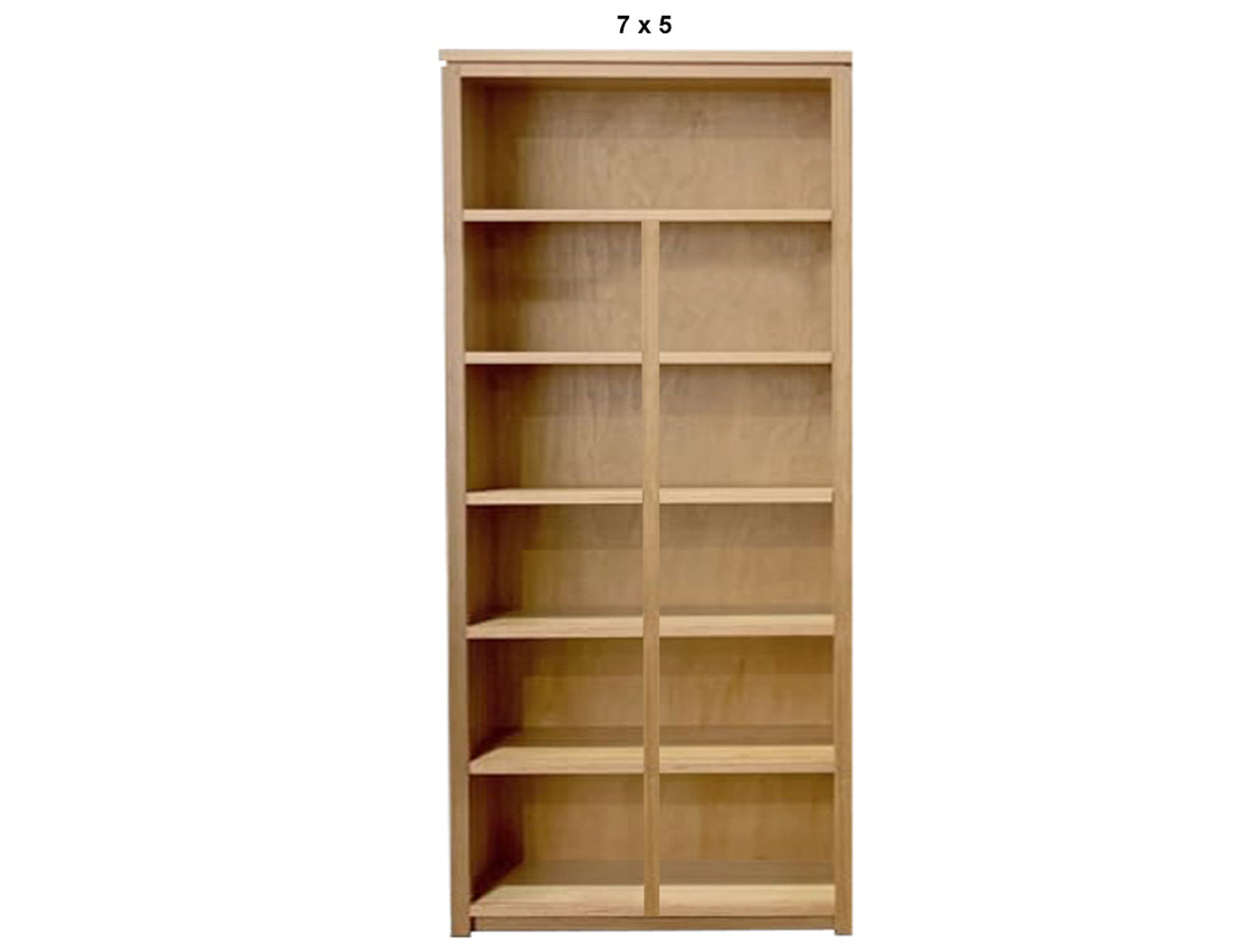 CHATSWOOD (AUSSIE MADE) HIGHLINE BOOKCASE WITH SMOOTH PLY BACKING COLLECTION - TASSIE OAK COMBINATION - ASSORTED STAINED COLOURS - STARTING FROM $999