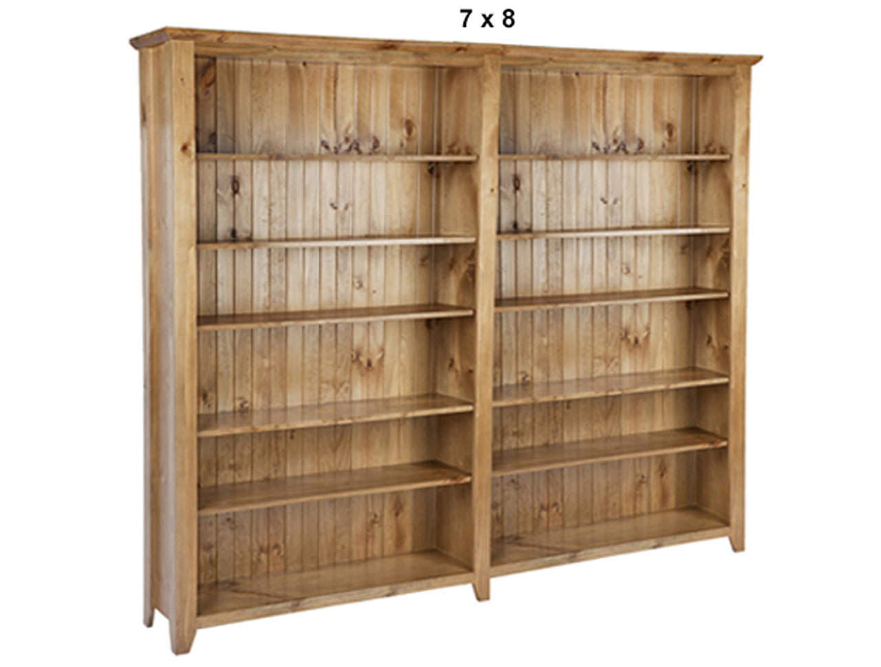 CHUNKY (AUSSIE MADE) HIGHLINE BOOKCASE (3 SECTIONS) PIGEON PAIRED COLLECTION - ASSORTED STAINED COLOURS - STARTING FROM $1399