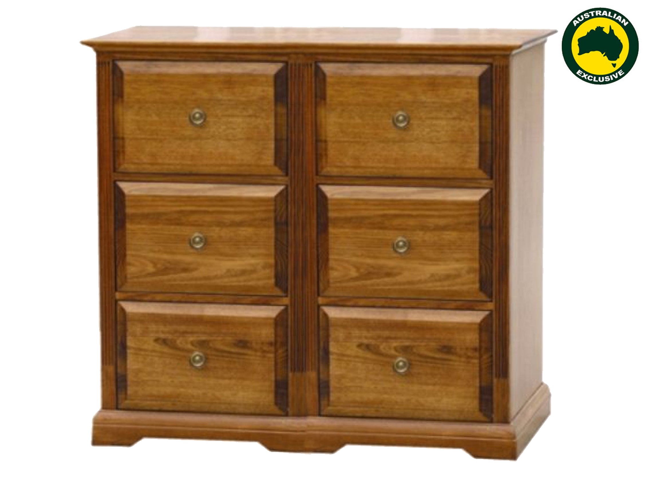 CHURACH (AUSSIE MADE) FILING CABINET COLLECTION - TASSIE OAK COMBINATION - ASSORTED STAINED COLOURS - STARTING FROM $1699
